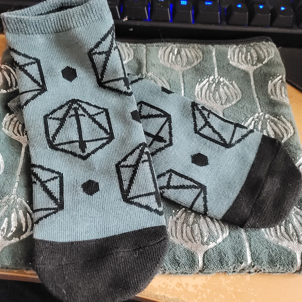 Like New Hot Topic D20 No Show Socks